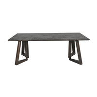 Besteneer 220cm Solid Timber Dining Table Chocolate