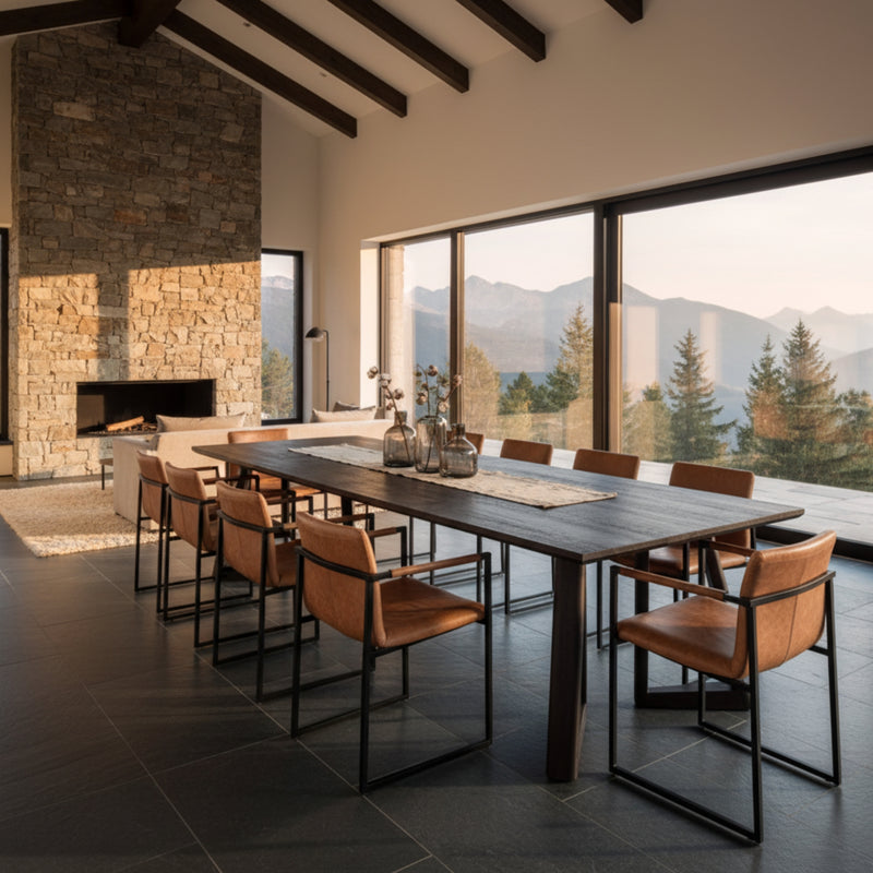 Besteneer 280cm Solid Timber Dining Table Chocolate