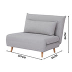 Bishop Single Sofa Bed Grey 