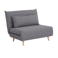 Bishop Single Sofa Bed Light Charcoal 