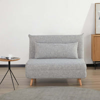 Bishop Single Sofa Bed Light Grey 