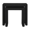 Bondi Grasscloth Nesting Tables Set of 2 Black