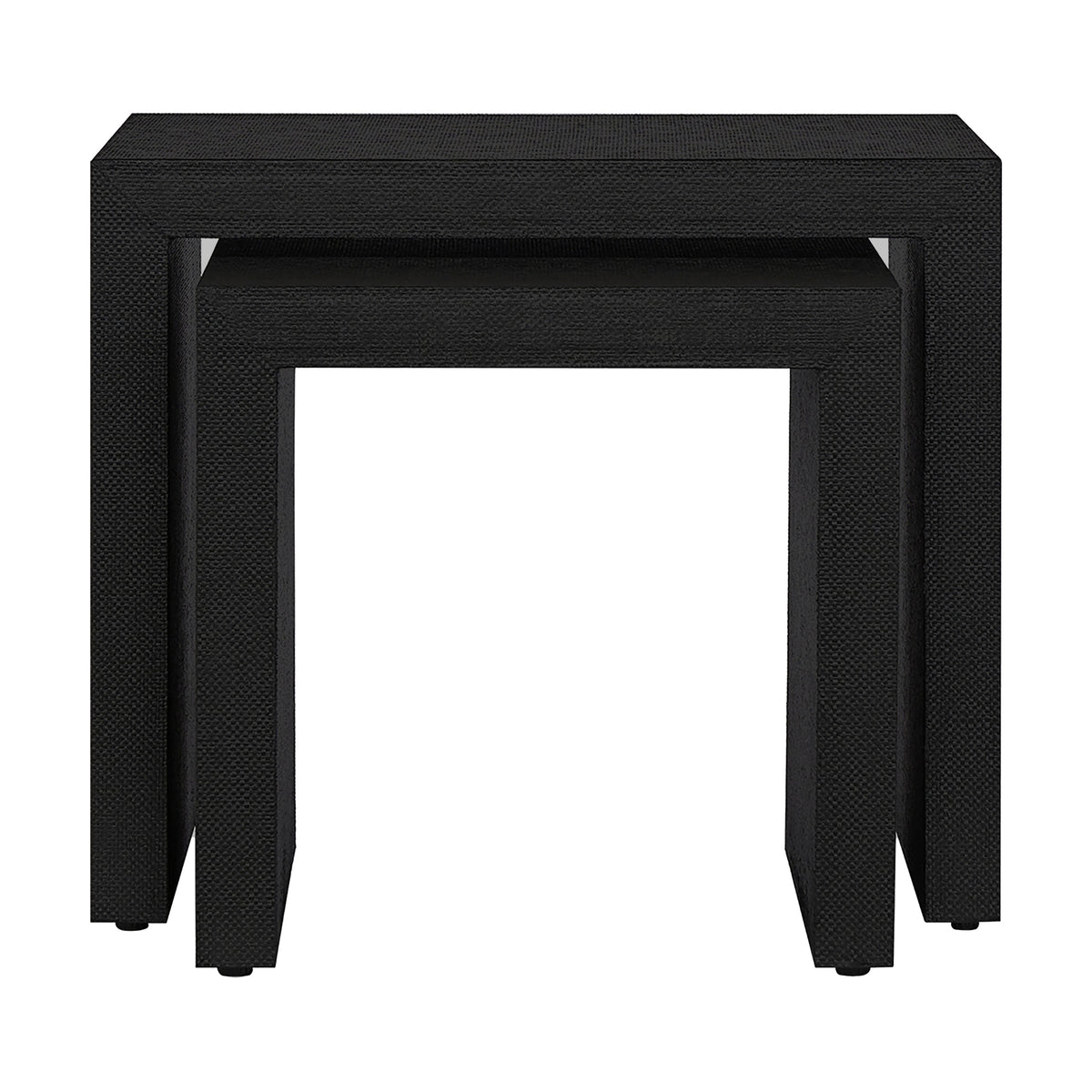 Bondi Grasscloth Nesting Tables Set of 2 Black