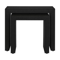 Bondi Grasscloth Nesting Tables Set of 2 Black