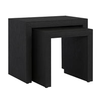 Bondi Grasscloth Nesting Tables Set of 2 Black