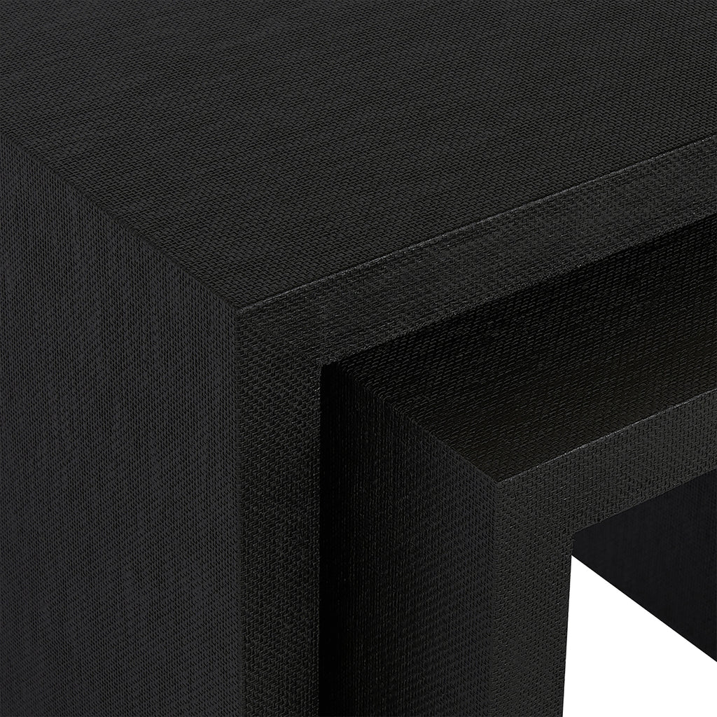 Bondi Grasscloth Nesting Tables Set of 2 Black