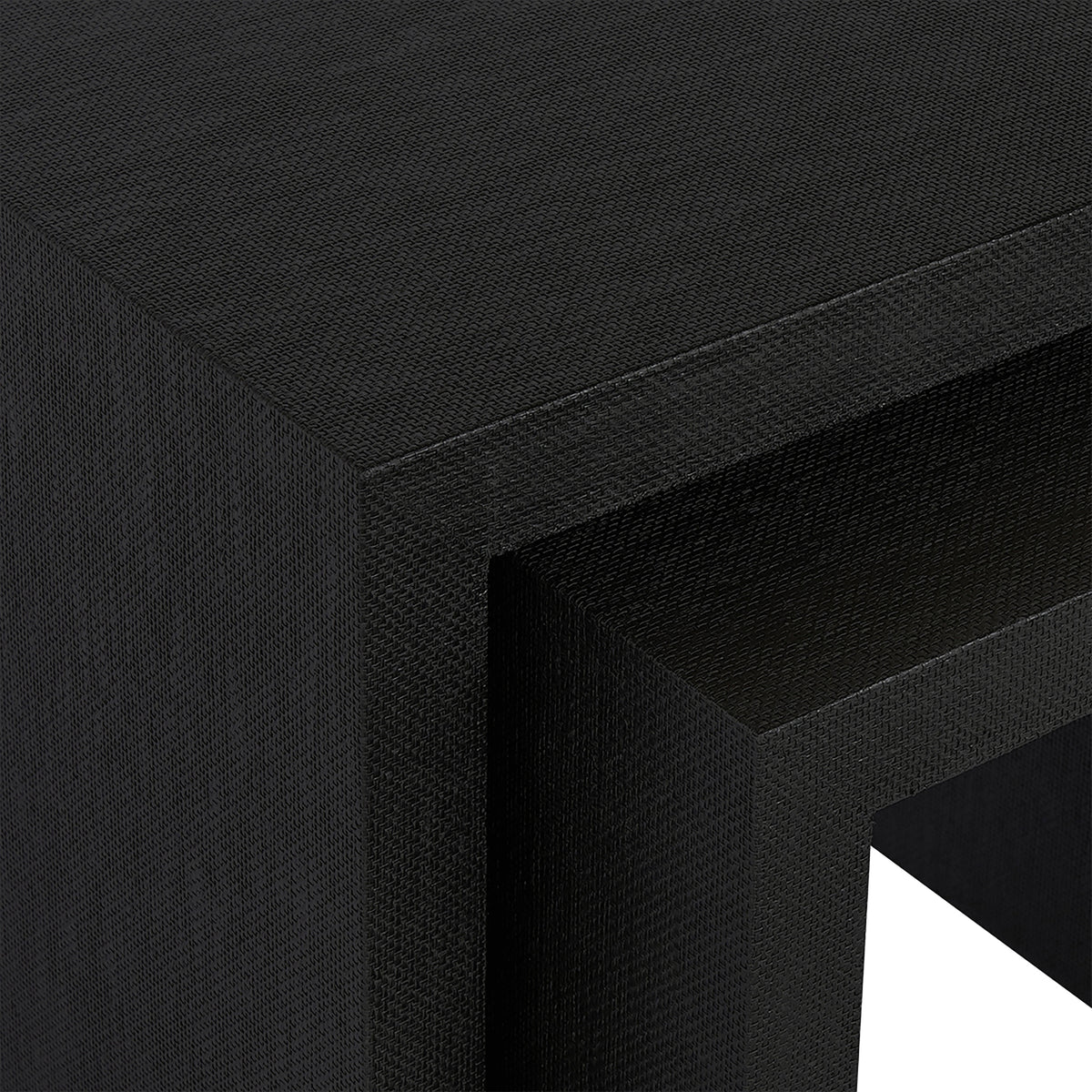 Bondi Grasscloth Nesting Tables Set of 2 Black