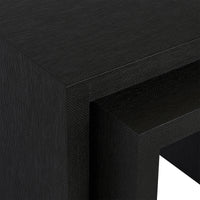 Bondi Grasscloth Nesting Tables Set of 2 Black