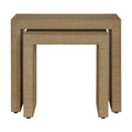 Bondi Grasscloth Nesting Tables Set of 2 Brown