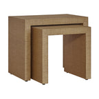 Bondi Grasscloth Nesting Tables Set of 2 Brown