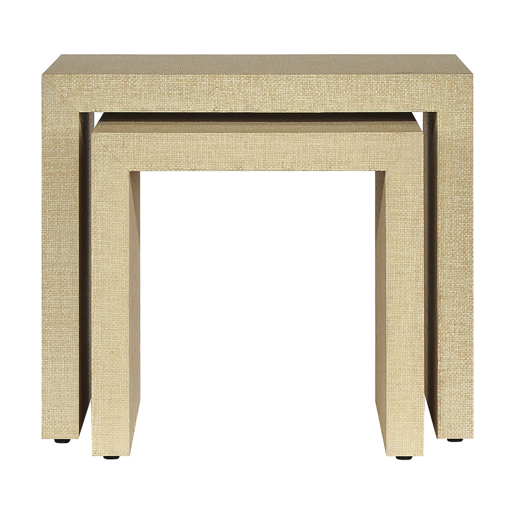 Bondi Grasscloth Nesting Tables Set of 2 Natural