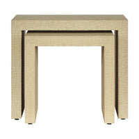 Bondi Grasscloth Nesting Tables Set of 2 Natural