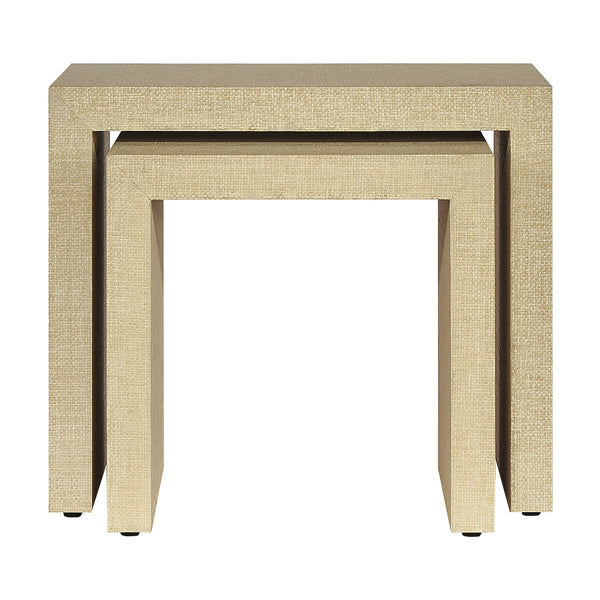 Bondi Grasscloth Nesting Tables Set of 2 Natural