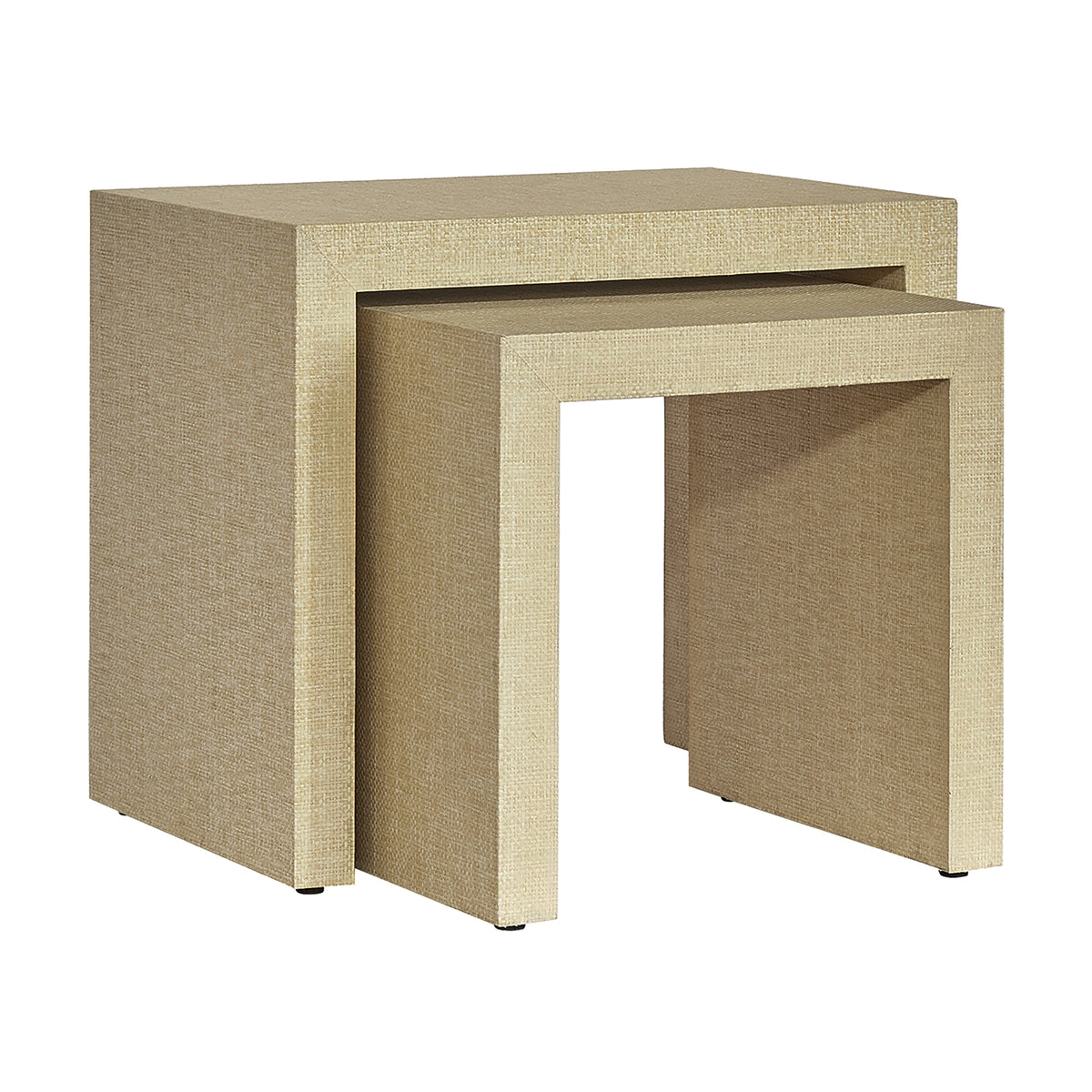 Bondi Grasscloth Nesting Tables Set of 2 Natural