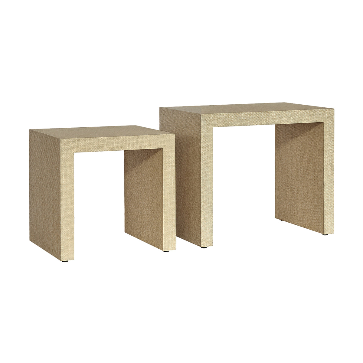 Bondi Grasscloth Nesting Tables Set of 2 Natural