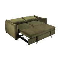 Bondie 3 Seater Fabric Sofa Pullout Bed Green