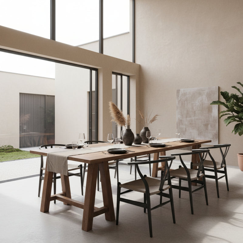 Bowral 280cm Solid Timber Dining Table French Grey