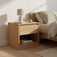Brad 1 Drawer Bedside Table Natural