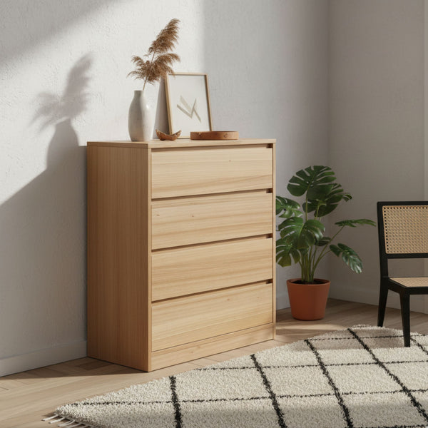 Brad 4 Drawer Tallboy Natural