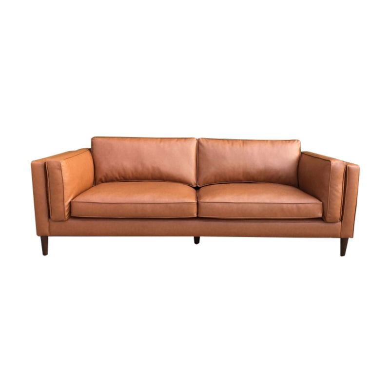 Brahm 3 Seater Sofa Premium Faux Leather Tan