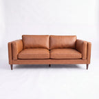 Brahm 3 Seater Sofa Premium Faux Leather Tan