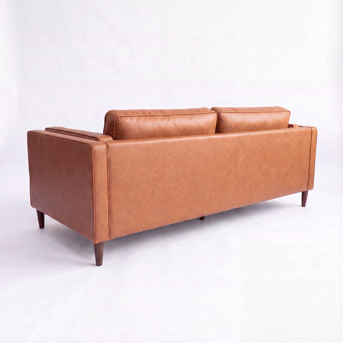 Brahm 3 Seater Sofa Premium Faux Leather Tan
