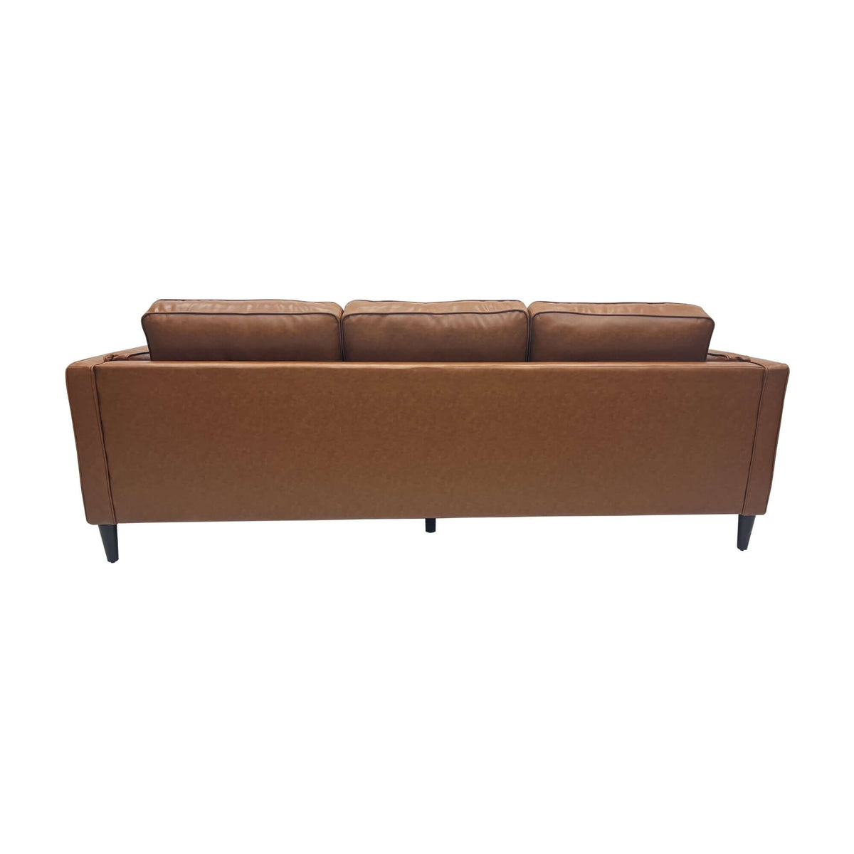 Brahm 3 Seater Sofa Reversible Chaise Premium Faux Leather Tan