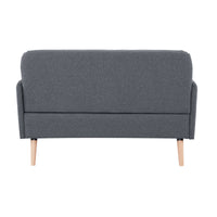 Brianna 2 Seater Fabric Sofa Dark Grey 