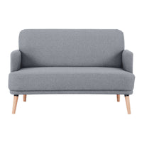 Brianna 2 Seater Fabric Sofa Light Grey 