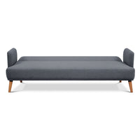 Brianna 3 Seater Fabric Sofa Bed Dark Grey 