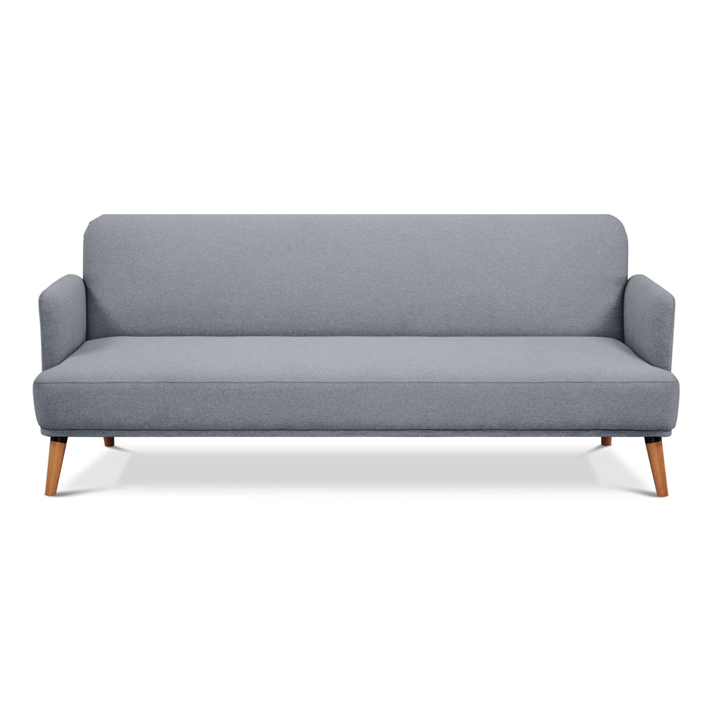 Brianna 3 Seater Fabric Sofa Bed Light Grey 