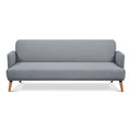 Brianna 3 Seater Fabric Sofa Bed Light Grey 