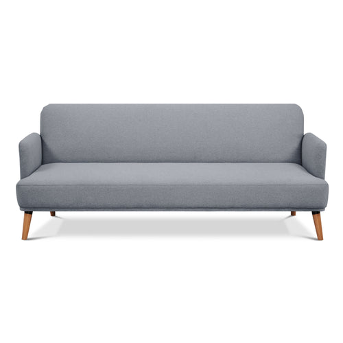 Brianna 3 Seater Fabric Sofa Bed Light Grey 
