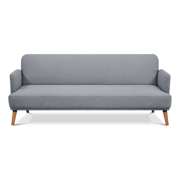 Brianna 3 Seater Fabric Sofa Bed Light Grey 