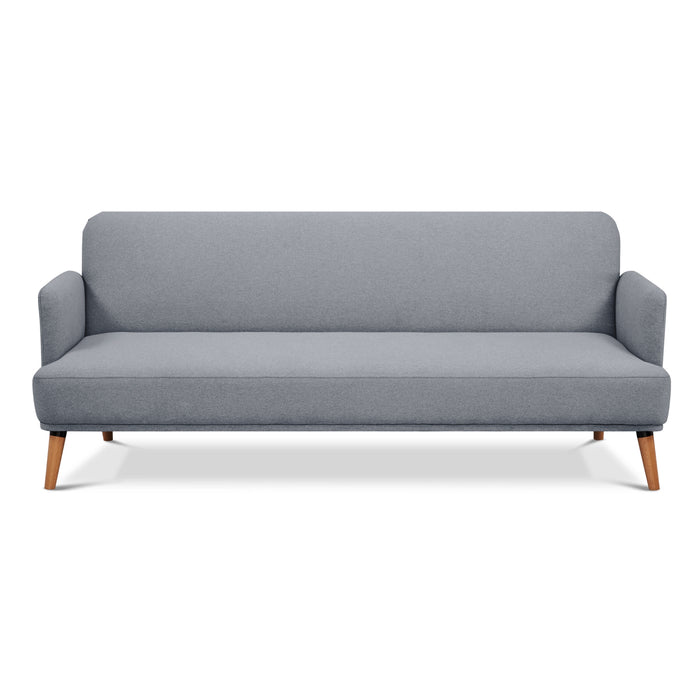 Brianna 3 Seater Fabric Sofa Bed Light Grey 