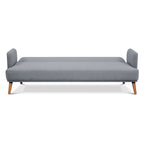 Brianna 3 Seater Fabric Sofa Bed Light Grey 