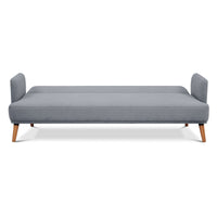 Brianna 3 Seater Fabric Sofa Bed Light Grey 