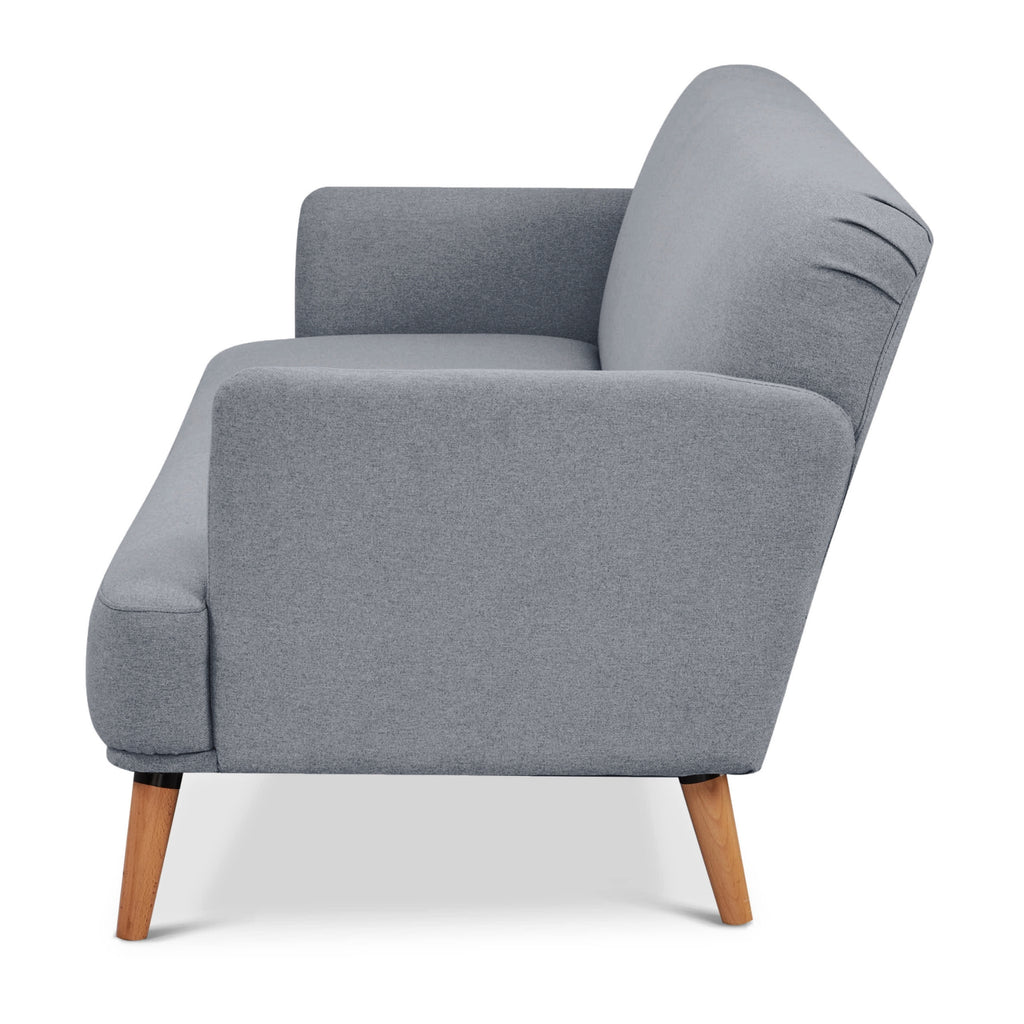 Brianna 3 Seater Fabric Sofa Bed Light Grey 