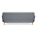 Brianna 3 Seater Fabric Sofa Bed Light Grey 