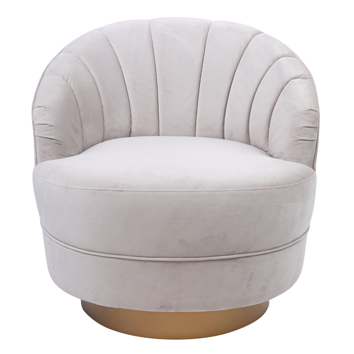 Bronte Fabric Swivel Occasional Chair Lounge Seat Cream