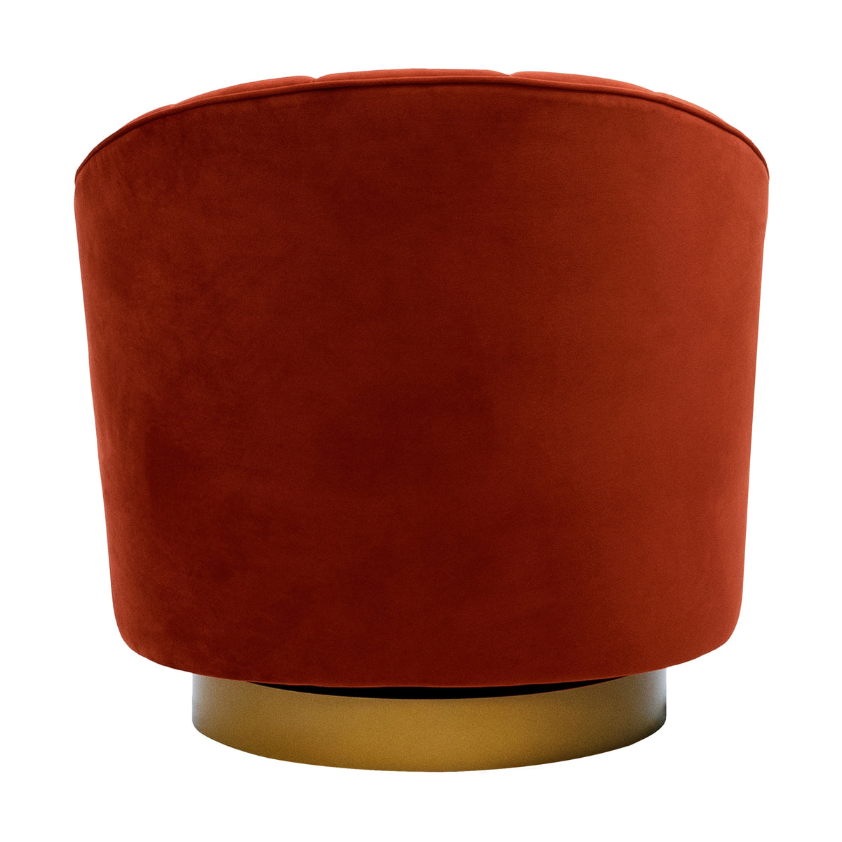 Bronte Swivel Accent Chair Rust Orange