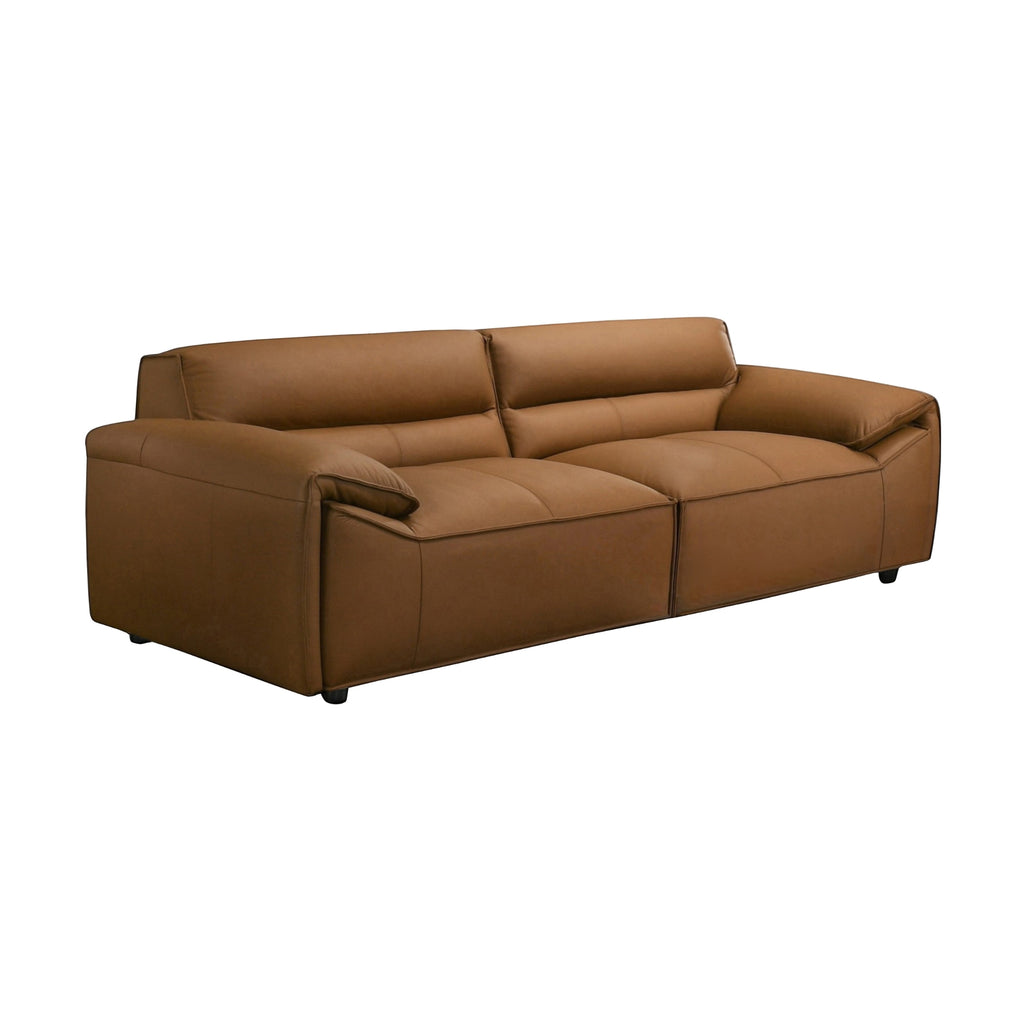 Brunelli 2+3 Seater Set Sofa Genuine Leather Tan