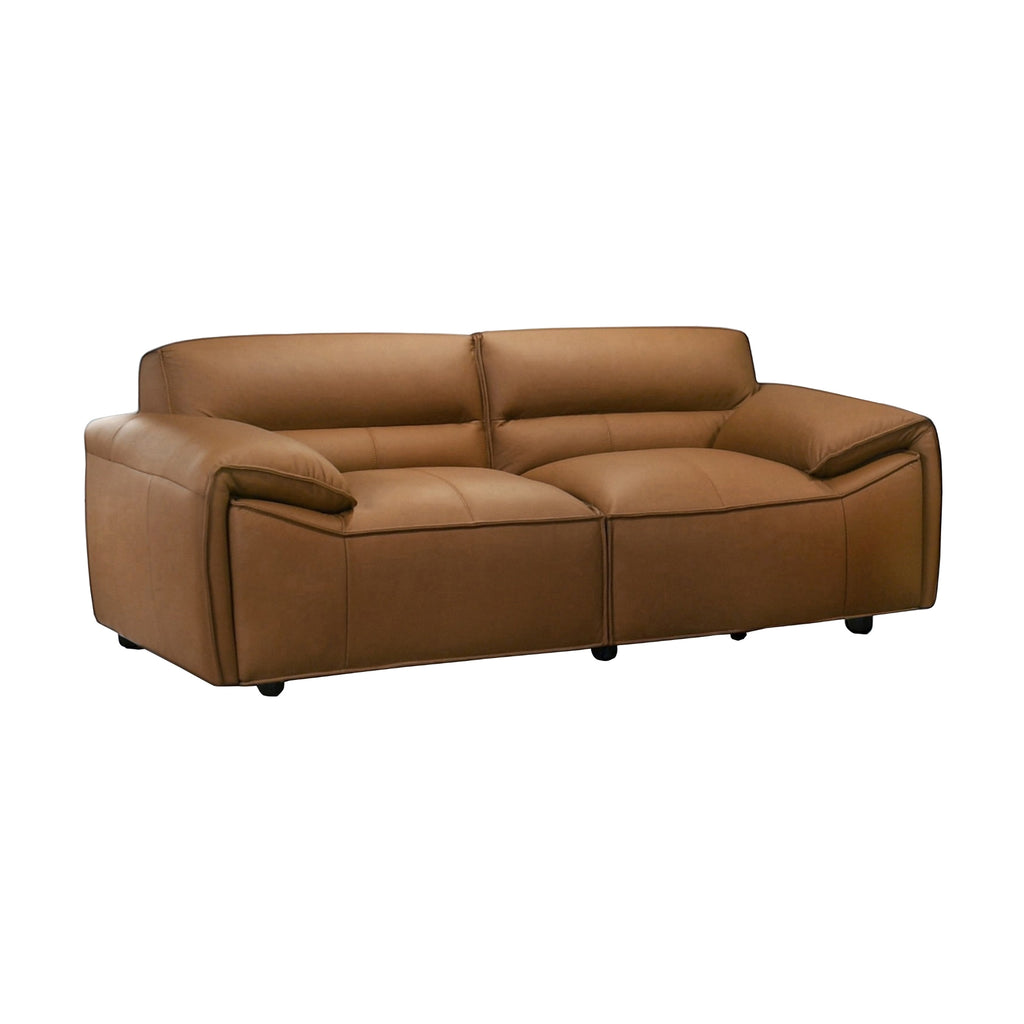 Brunelli 2+3 Seater Set Sofa Genuine Leather Tan