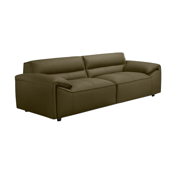 Brunelli 3 Seater Sofa Genuine Leather Olive Green