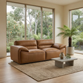 Brunelli 2 Seater Sofa Genuine Leather Tan