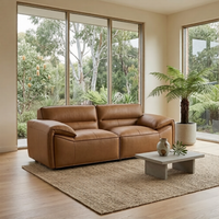 Brunelli 2 Seater Sofa Genuine Leather Tan
