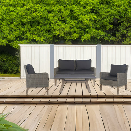Byron Outdoor PolyCement Top Coffee Table Grey 