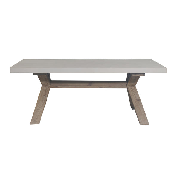 Byron Outdoor PolyCement Top Coffee Table White 