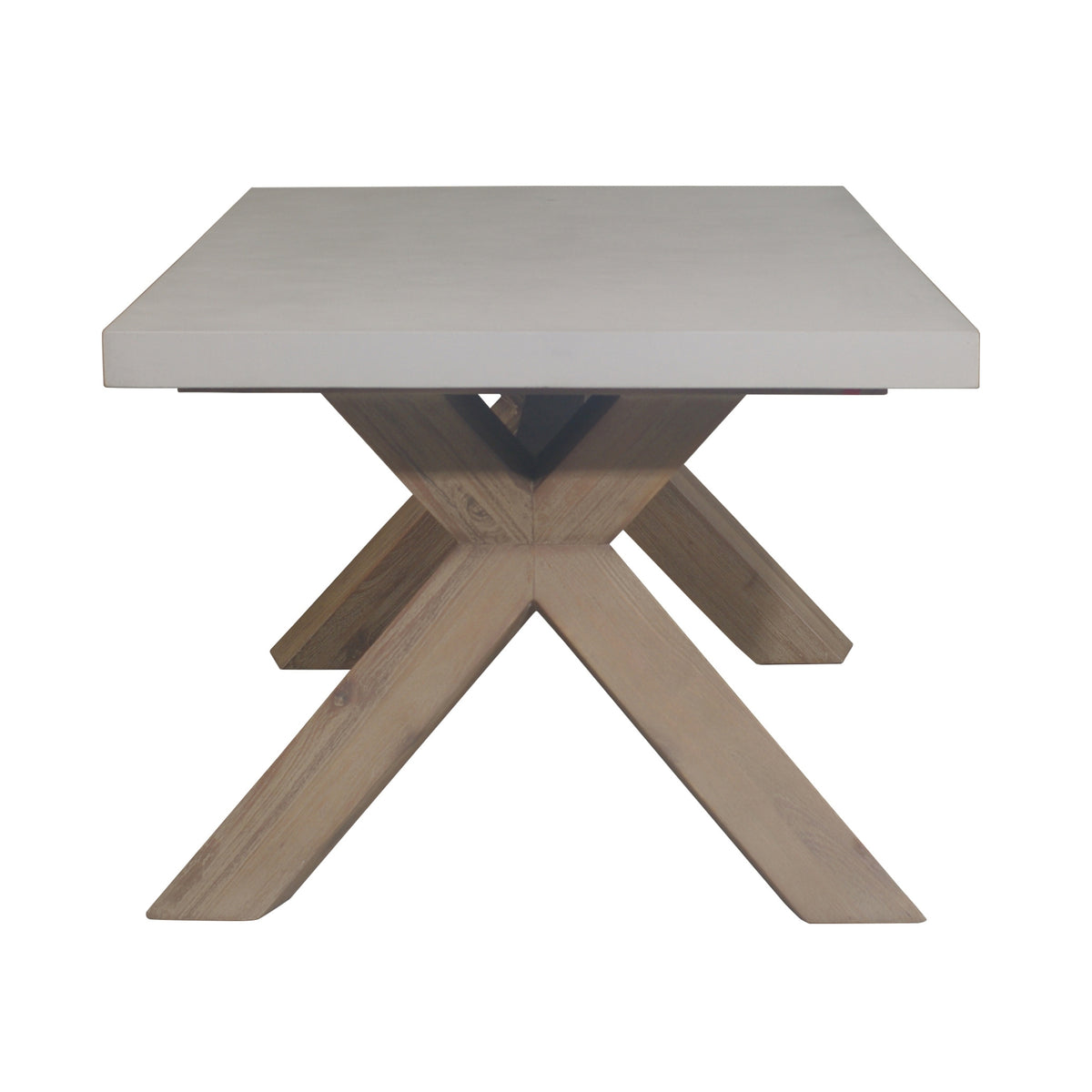 Byron Outdoor PolyCement Top Coffee Table White 