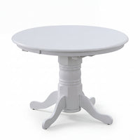 Cairns 106-150cm Extendable Round Hampton Dining Table White